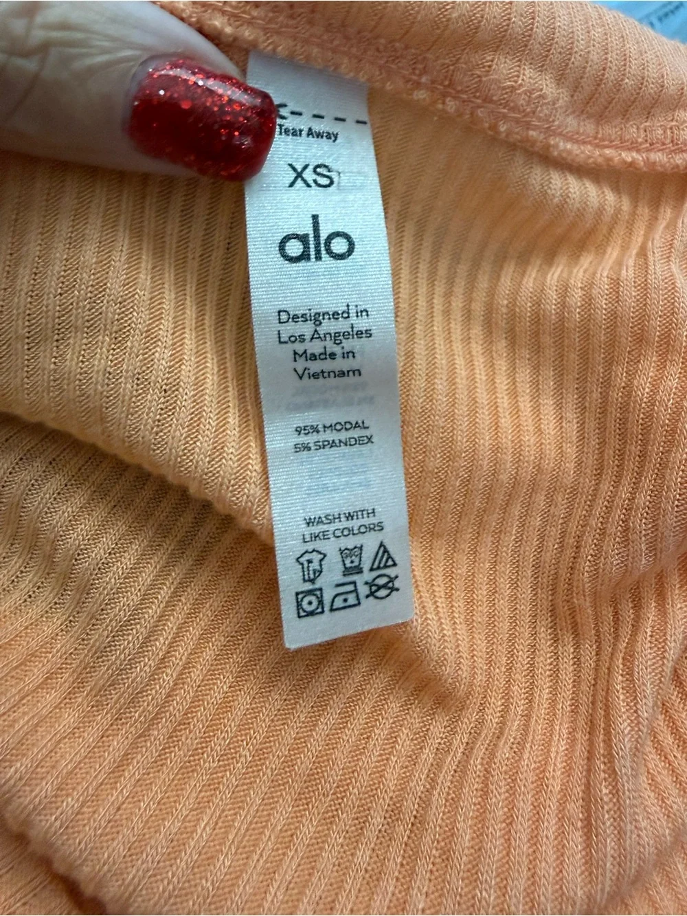 Alo Yoga Ribbed Cinch Cropped Long Sleeve